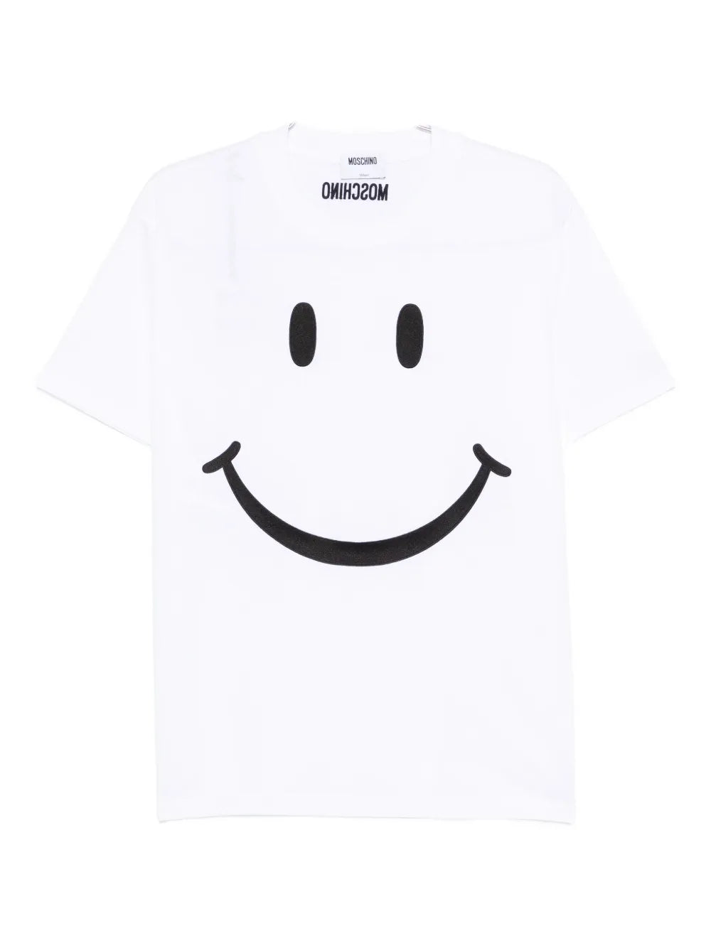 smiley-print cotton T-shirt