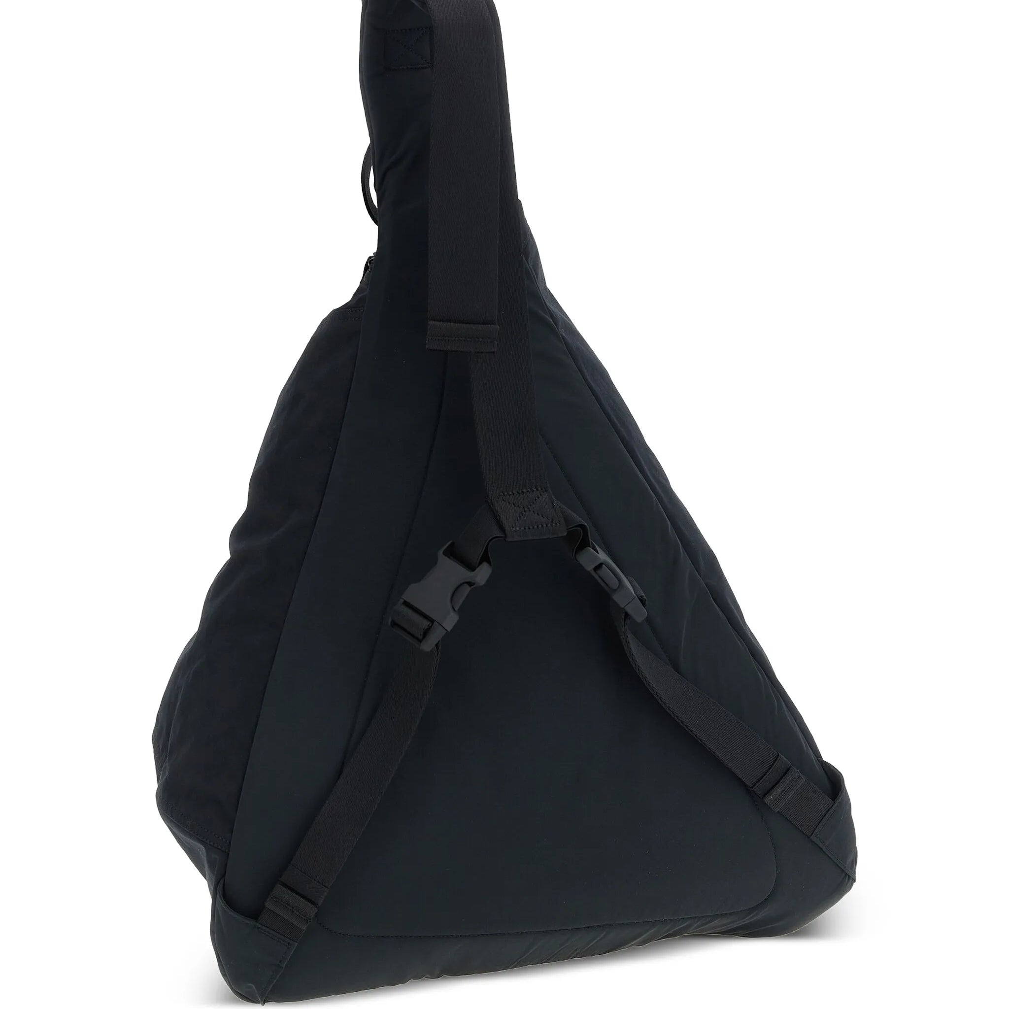 crumpled one-shoulder backpack