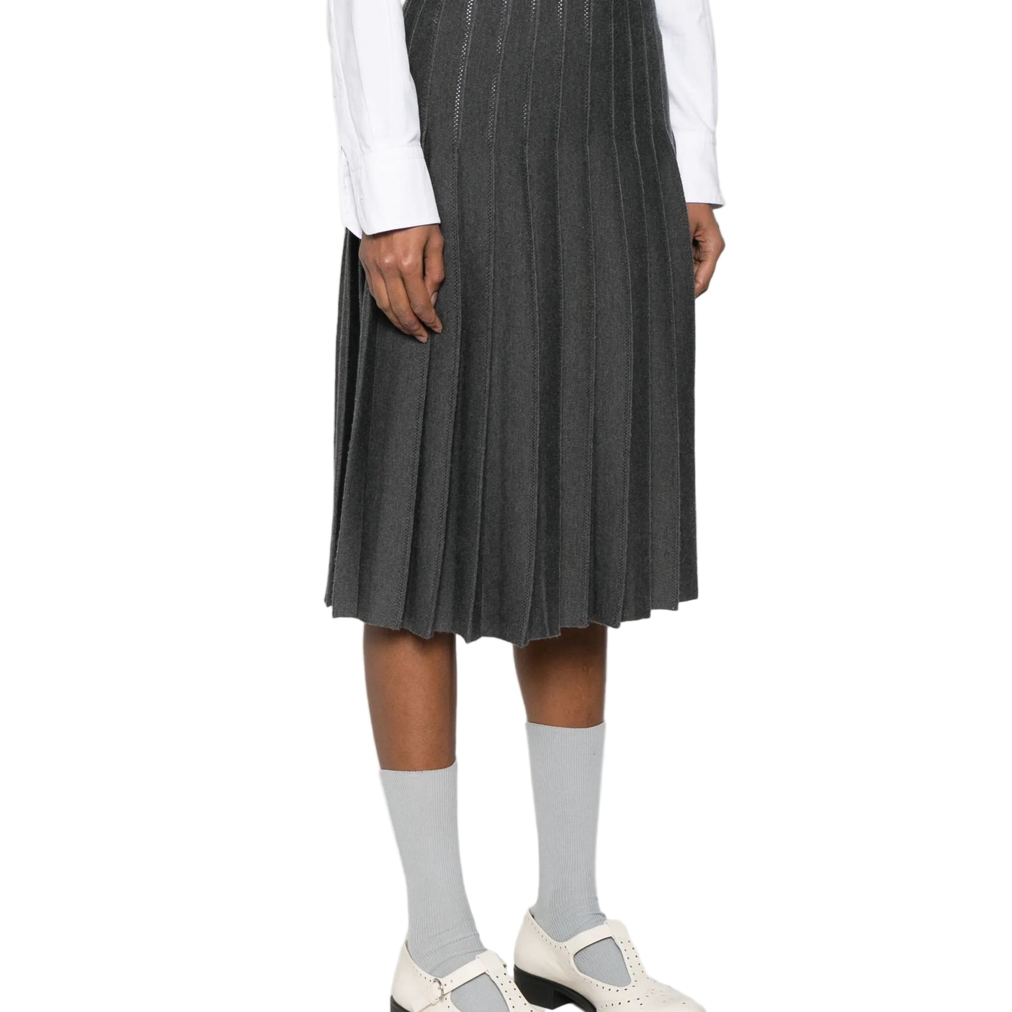 POINTELLE PLEATED SKIRT