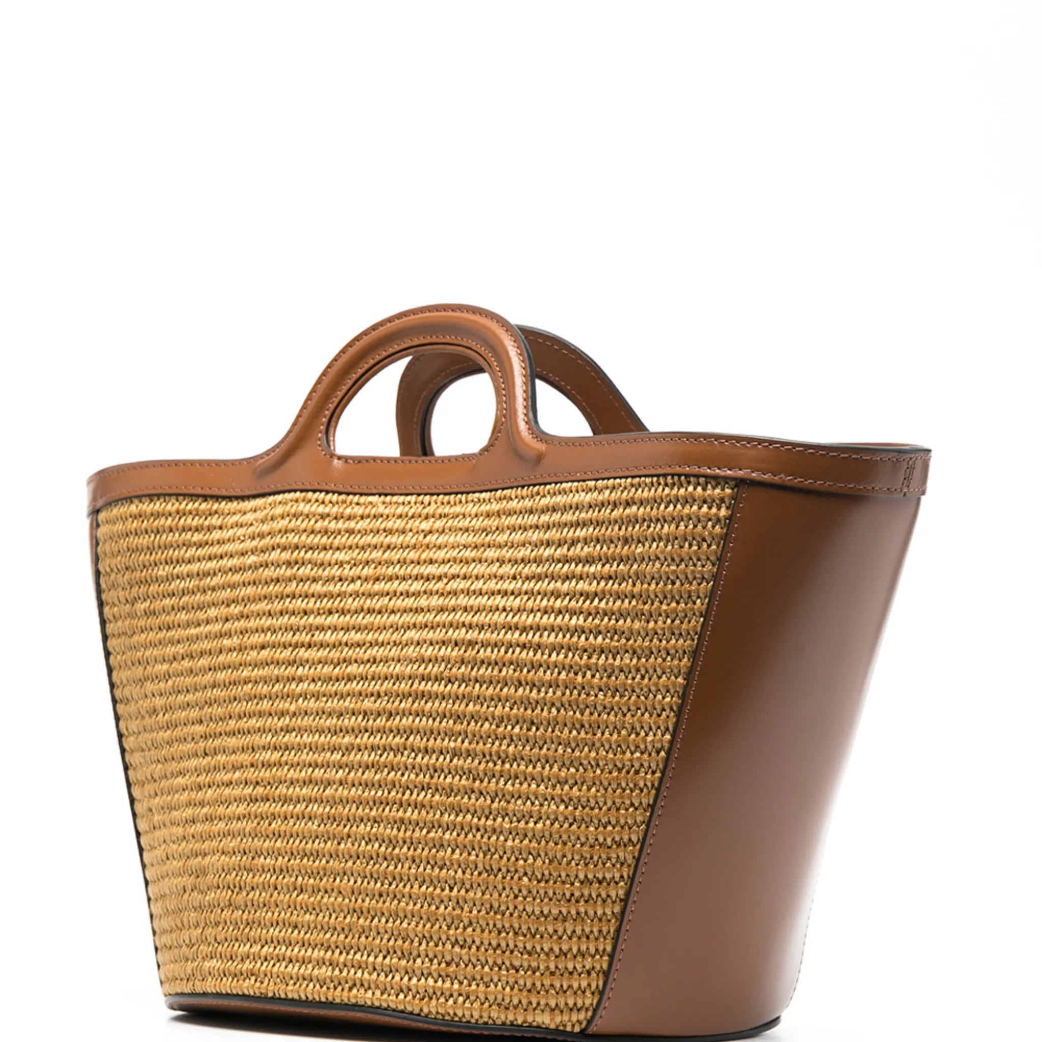 TROPICALIA LOGO-EMBROIDERED TOTE BAG Brown