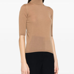 Wool knit turtleneck jumper