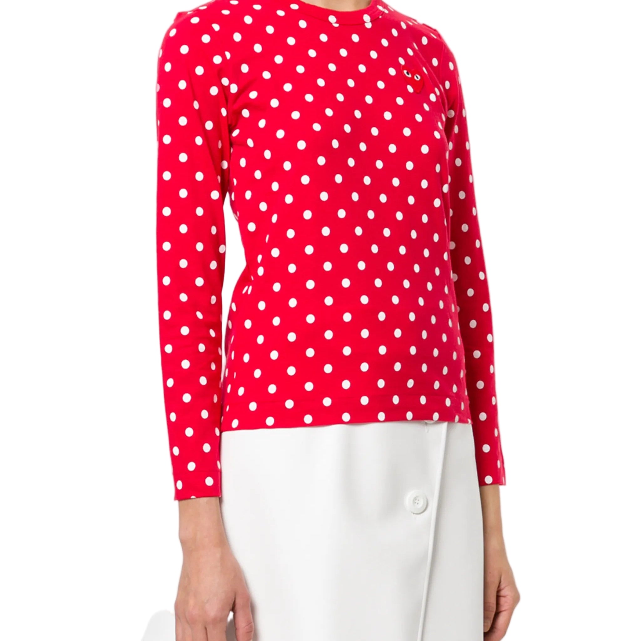 POLKA DOT HEART LOGO T-SHIRT