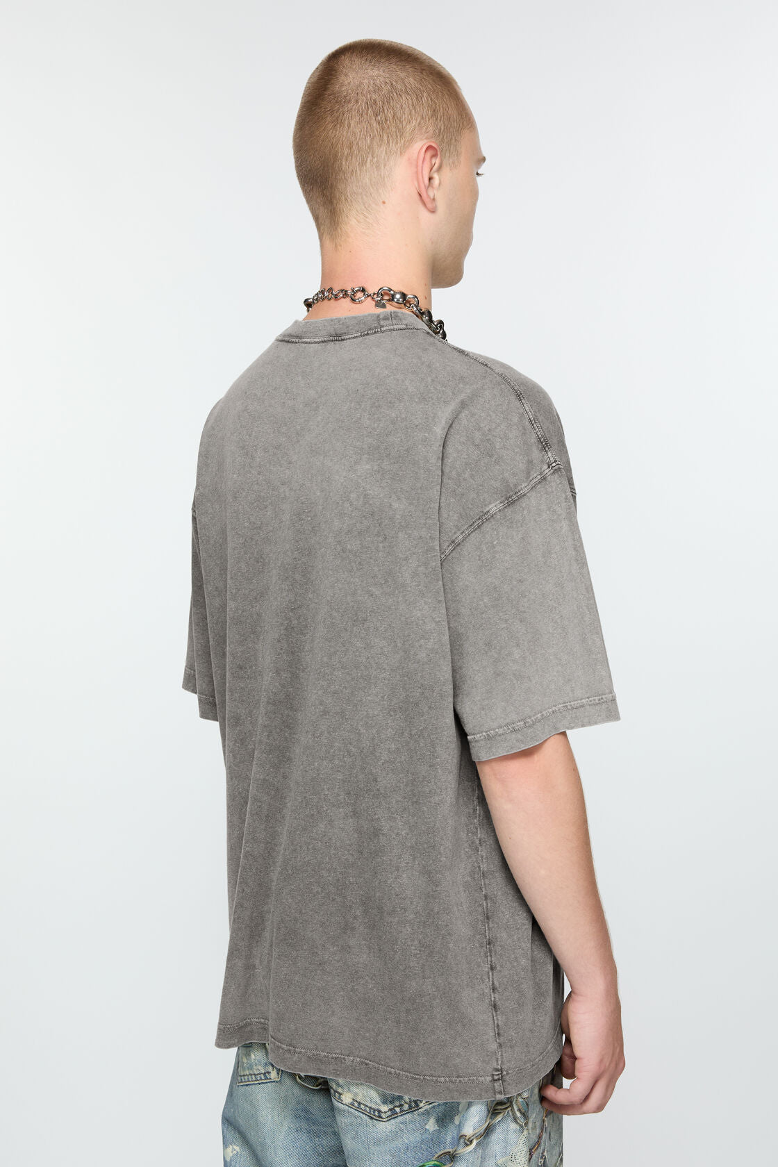 GREY BLURRED LOGO T-SHIRT