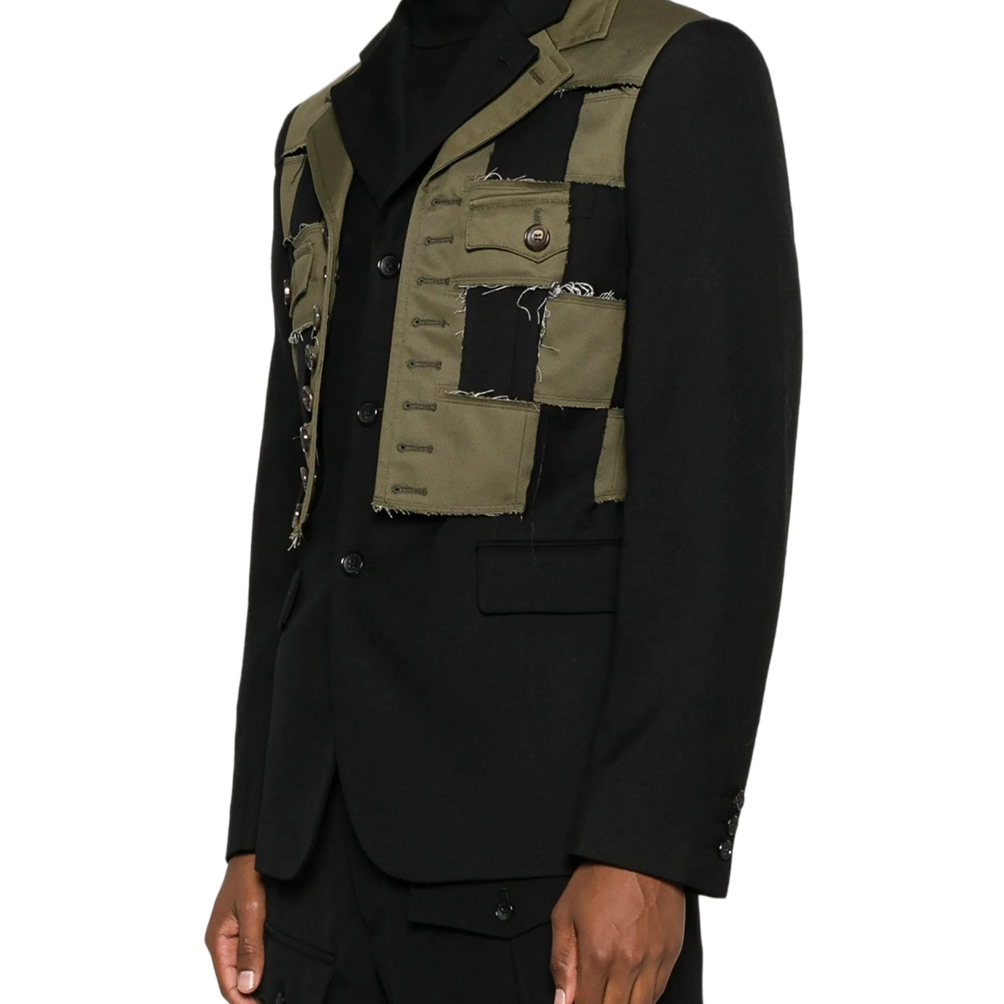 patchwork-check jacket