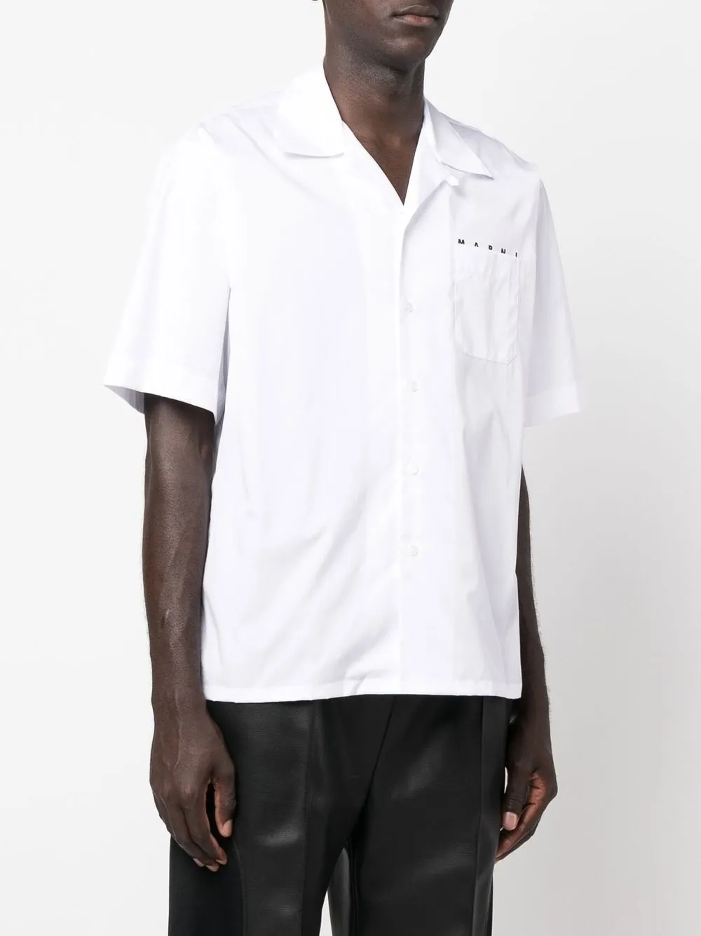 LOGO-PRINT POPLIN BOWLING SHIRT