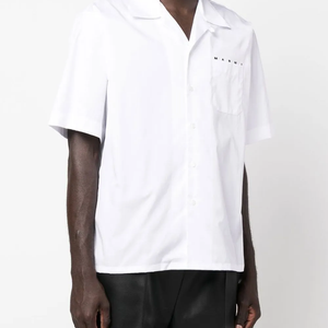 LOGO-PRINT POPLIN BOWLING SHIRT