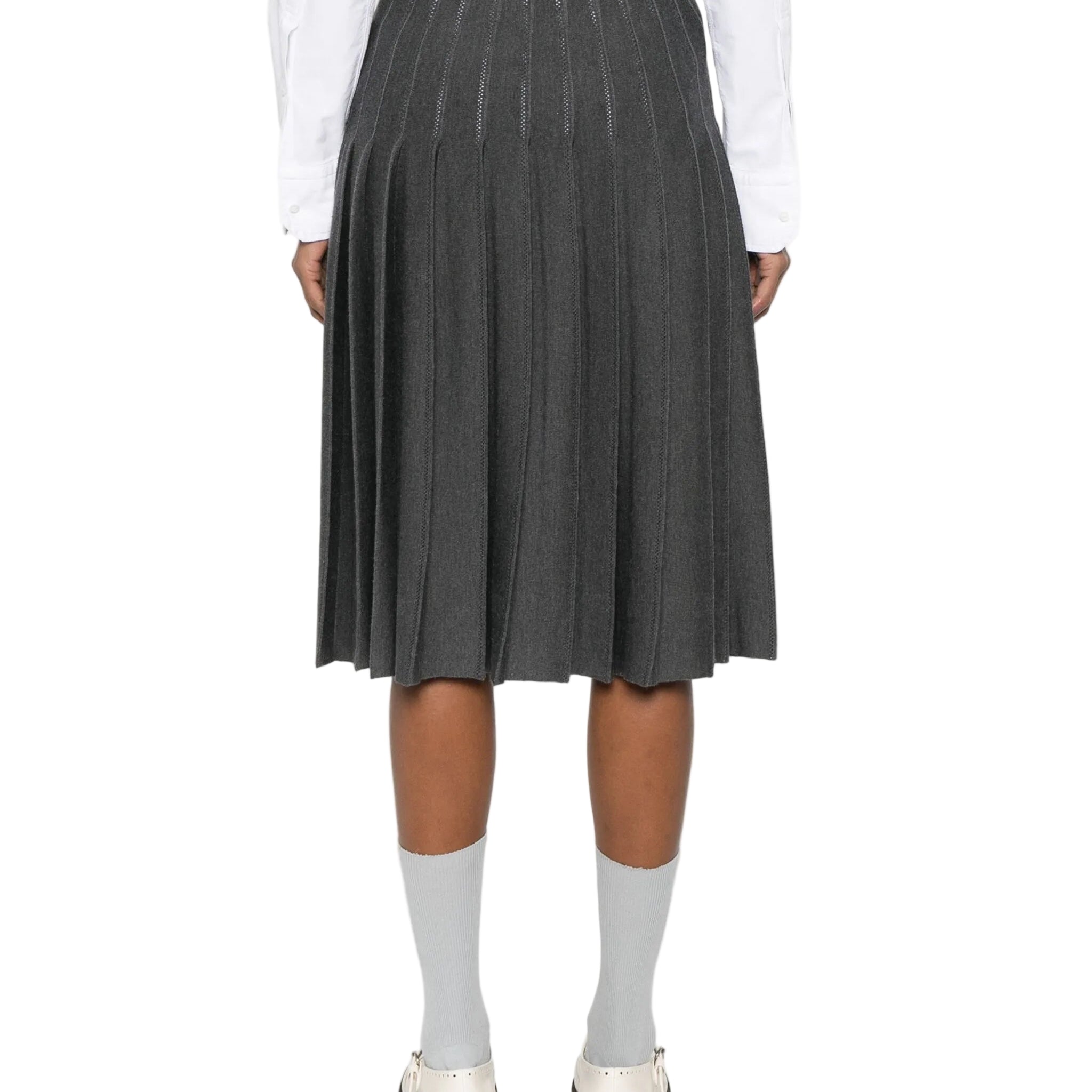 POINTELLE PLEATED SKIRT