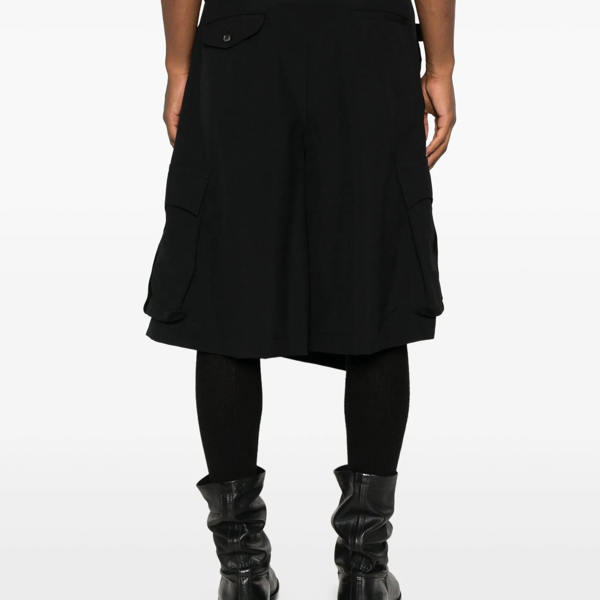 layered pocket-detail skirt