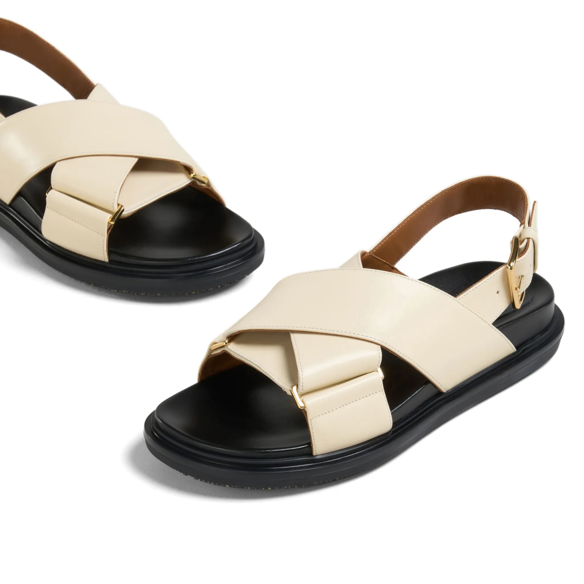 FUSSBET LEATHER SANDALS Pearl