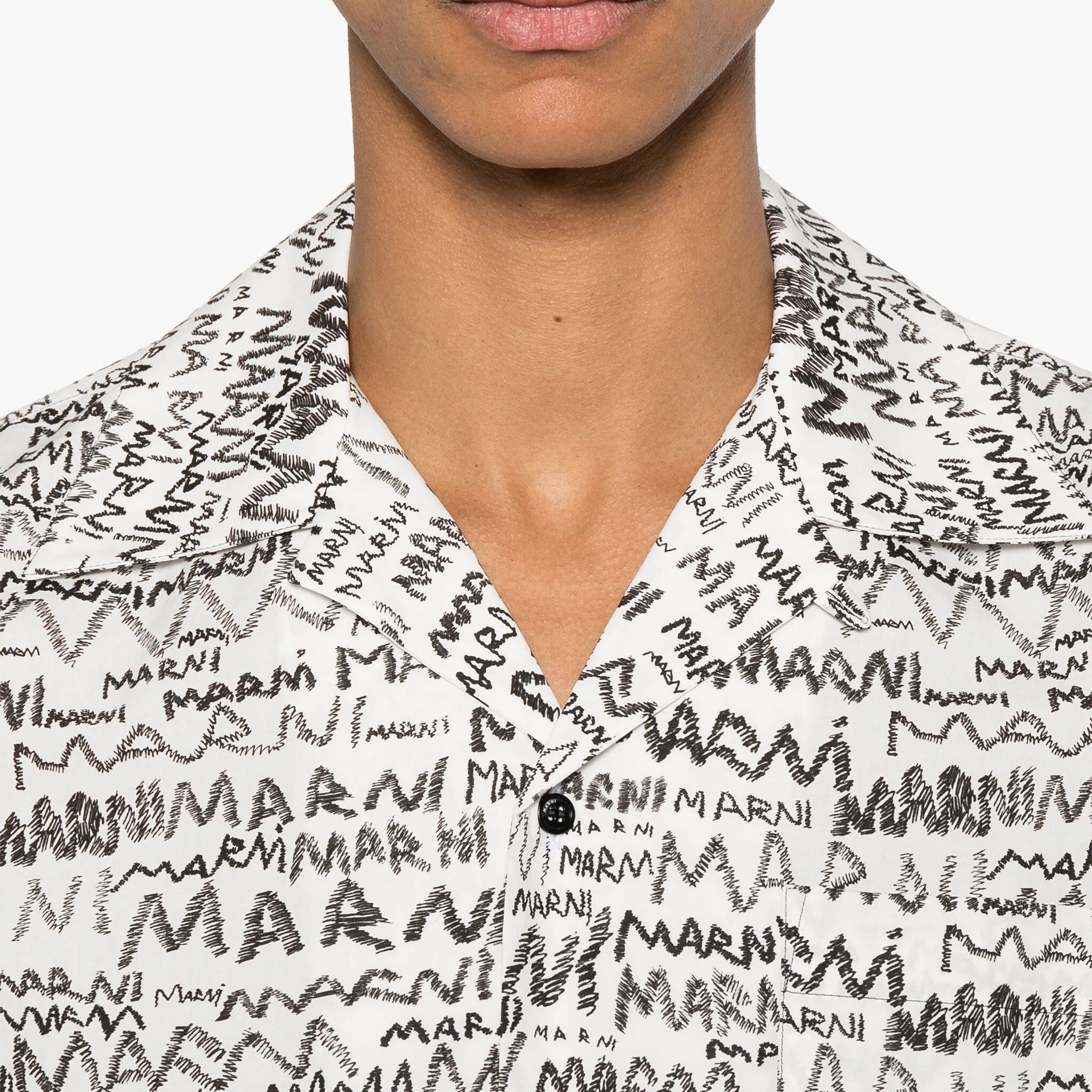 pencil logo-print shirt