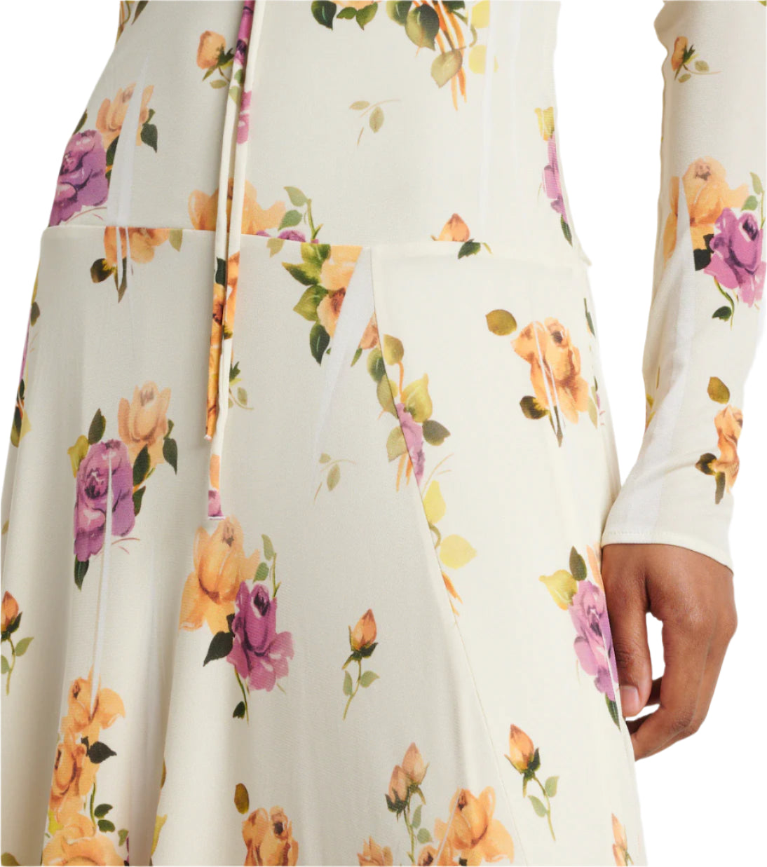 Floral Asymmetric Midi Dress