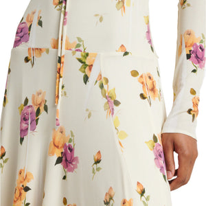 Floral Asymmetric Midi Dress