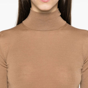 Wool knit turtleneck jumper