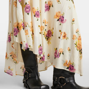 Floral Asymmetric Midi Dress