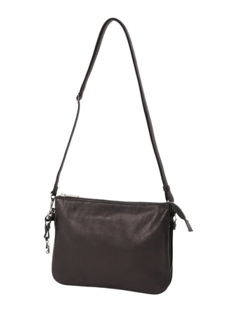 GRAIN GOAT SKIN 3 SEPARATED SACOCHE Black