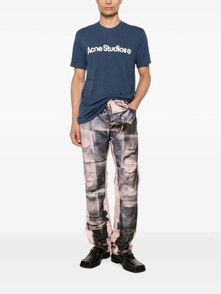 Acne Studios 1996M jeans. Regular-fit straight-leg denim with a seasonal trompe l'oeil print. Optical illusion detailing in organic cotton. 