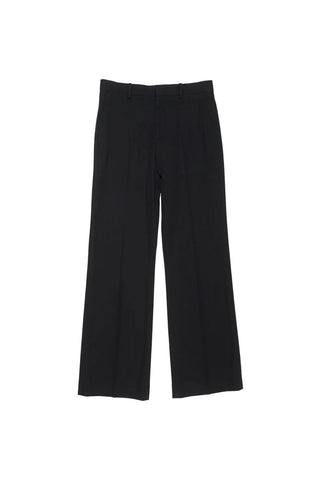 Acne Studios trousers with zip fly and hook-bar fastening. Features slant pockets and leather logo patch.  Available at our Lisbon store.