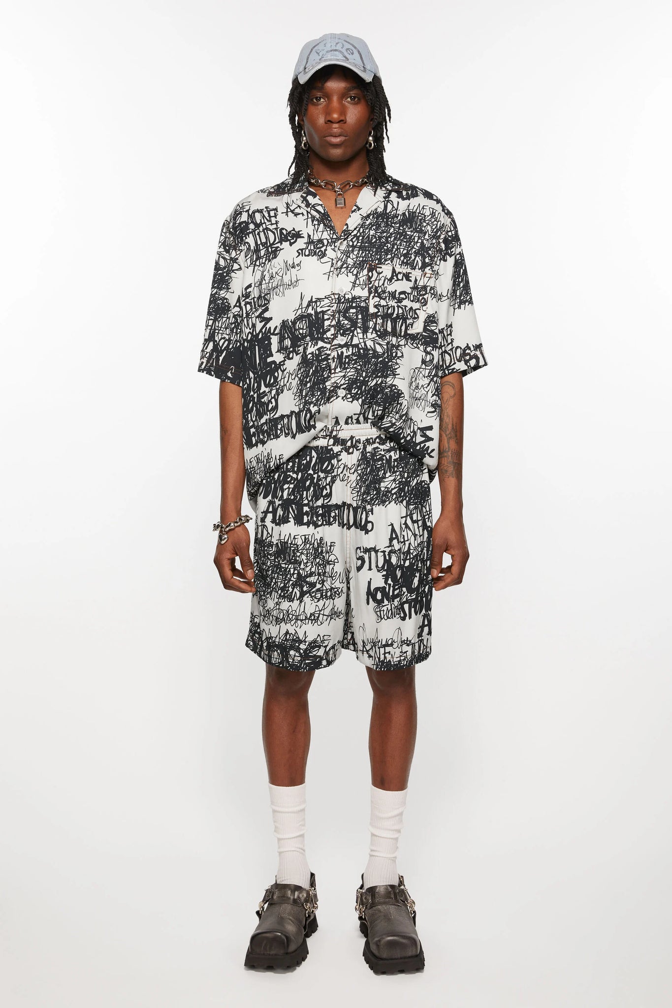 Acne Studios Printed Shorts - SHEET-1 - LISBON STORE