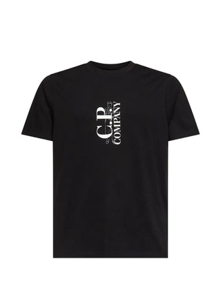 C.P. Company graphic T-shirt in pure cotton. Features printed logo and bold graphic detailing for a distinctive, everyday sportswear look .