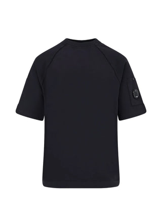 C.P. Company black pocket-detail T-shirt with sleeve patch pocket and crew neck. A modern essential, available at our Lisbon store.