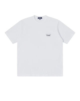 COMME DES GARÇONS HOMME logo T-shirt. 100% cotton, relaxed fit, and printed logo at the chest. Available at our Lisbon store. 