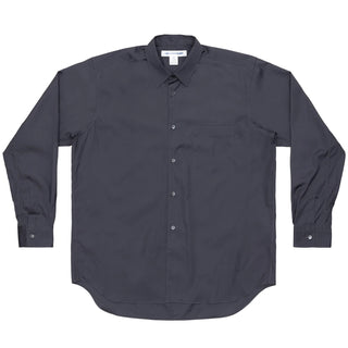 Wide fit classic shirt by CDG SHIRT FOREVER. Point collar, buttoned cuffs, chest pocket, and centre back box pleat. 100% cotton. Available at our Lisbon store. 