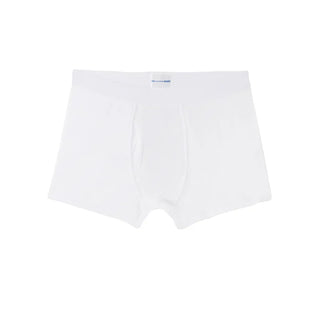 COMME DES GARÇONS SHIRT Underwear trunks. White cotton, classic fit, and crafted in Portugal. Available at our Lisbon store. 