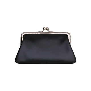 Premium leather wallet featuring a vintage-inspired kiss clasp closure, silver-tone hardware, and a structured multi-compartment interior. 