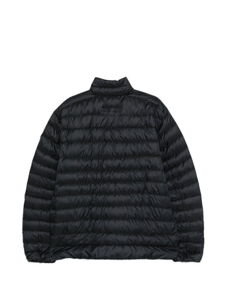Black puffer jacket by Canada Goose on a white background