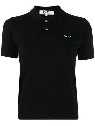 Polo t-shirt with black heart