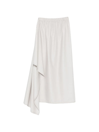 White skirt with a draped design by Dusan