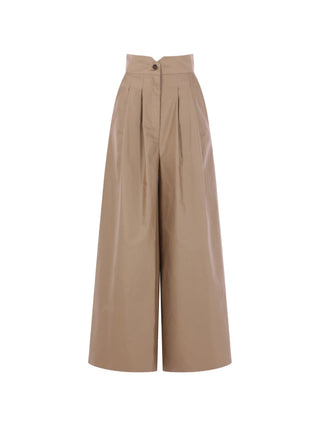 Brown wide-leg pants by Dusan