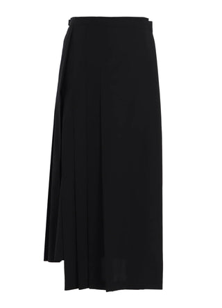 R PLEATED WRAP SKIRT