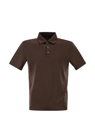 The Cotton Polo Shirt by Herno. Expertly crafted in soft, breathable cotton with a refined fit. Understated luxury available at our Lisbon store.