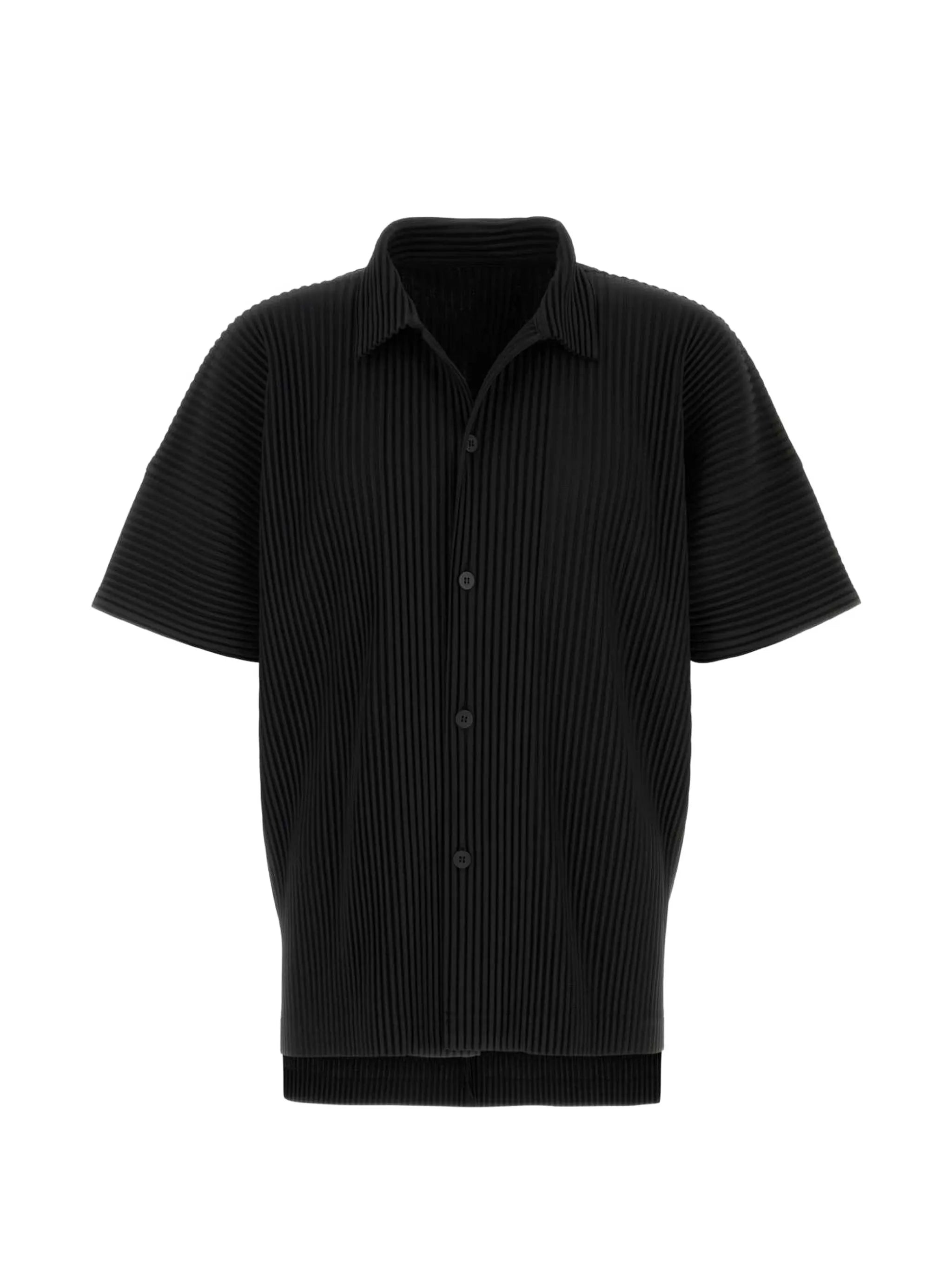 HOMME PLISSÉ ISSEY MIYAKE シャツ　サイズ2 ブラック HOMME PLISSÉ ISSEY MIYAKE PLEATED SHIRT BLACK - SHEET-1 - LISBON STORE