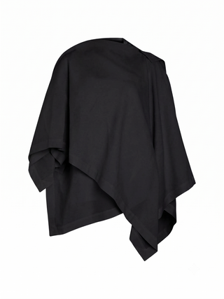 Issey Miyake All Squares blouse in black with draped design and asymmetric details. Modern and fluid fit. Available at our Lisbon store.
