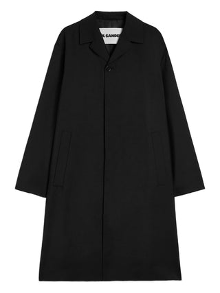 Black wool coat by Jil Sander