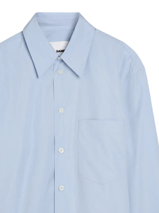 Light blue shirt with white buttons and collar by Jil Sander