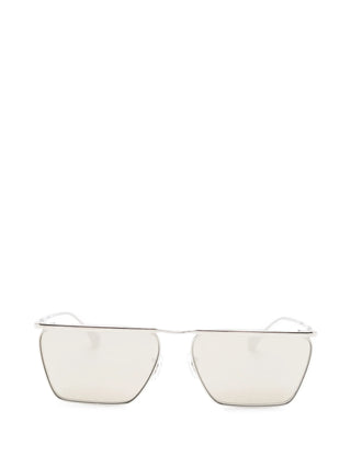 Jil Sander x Oliver Peoples TITANIO silver-tone rectangular sunglasses.