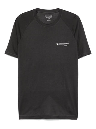 Dark grey t-shirt with a logo by Klättermusen