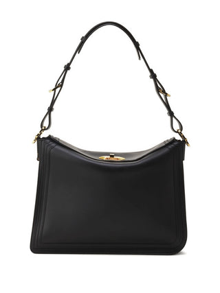 Black handbag with gold accents by Lanvin