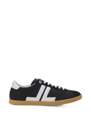 Lanvin Glen sneakers with horizontal quilted stitching. Refined low-top silhouette, breathable lining, and a honey-toned rubber sole. 