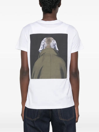 MAX MARA Calca t-shirt. Signature photographic dog motif, pure cotton, regular fit. Italian luxury with an artistic edge, available at our Lisbon store. 