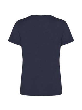 Max Mara cotton T-shirt with embroidered pocket. Straight-cut, classic crew neck. Perfect for everyday styling, available at our Lisbon store. 