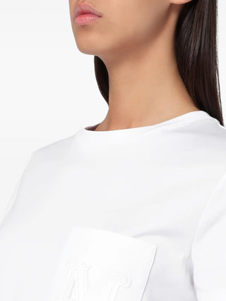 Max Mara embroidered-logo T-shirt. Premium cotton, iconic branding, and effortless style. An elevated basic available at our Lisbon store. 