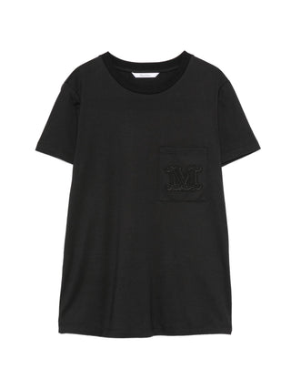 Max Mara Papaia T-shirt. Embroidered pocket, pure cotton, and timeless style. An elevated basic available at our Lisbon store. 