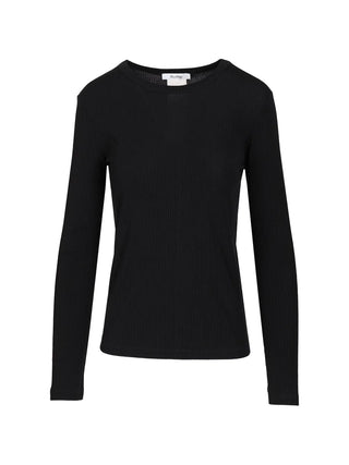 Max Mara ribbed-knit long-sleeve T-shirt. Luxurious silk-Lyocell blend with a slim fit. Italian sophistication available at our Lisbon store. 