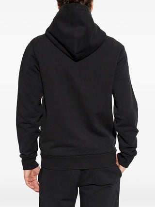 Moncler logo-patch zip-up hoodie. 100% cotton with signature logo patch at chest. A timeless essential,  available at our Lisbon store.