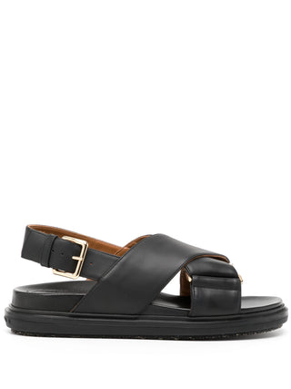 Marni Fussbett Leather Slingback Sandals - SHEET-1 - LISBON STORE