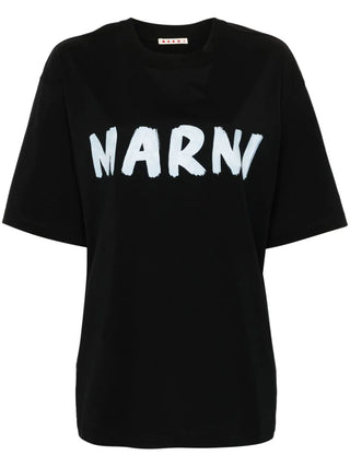 Marni Logo Print Cotton T-Shirt - SHEET-1 - LISBON STORE